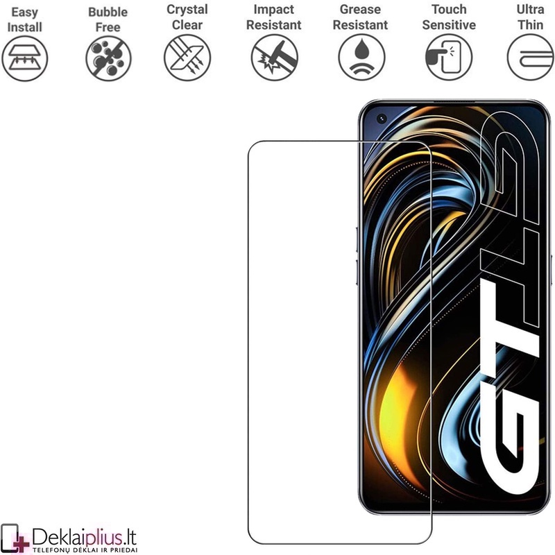 Ekrano grūdintas stiklas (telefonui Realme GT 5G/GT Neo) Ekrano grūdintas stiklas (telefonui Realme GT 5G/GT Neo)
